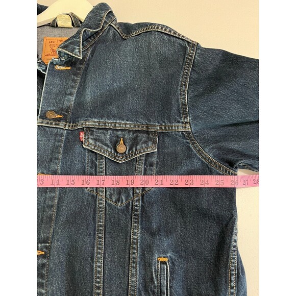 Vtg Levi's Jean Jacket Mens XL Denim 90s 70507 Made In Mexico Trucker Med Wash - Picture 14 of 16